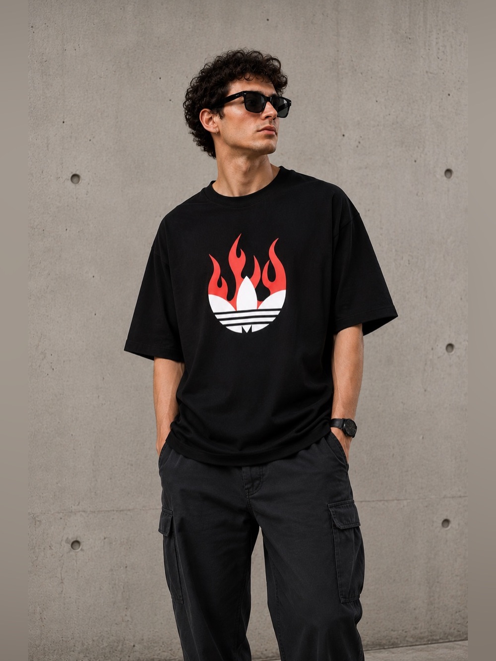 🩷FIRM PRICE🩷Adidas Flames Cotton Tee